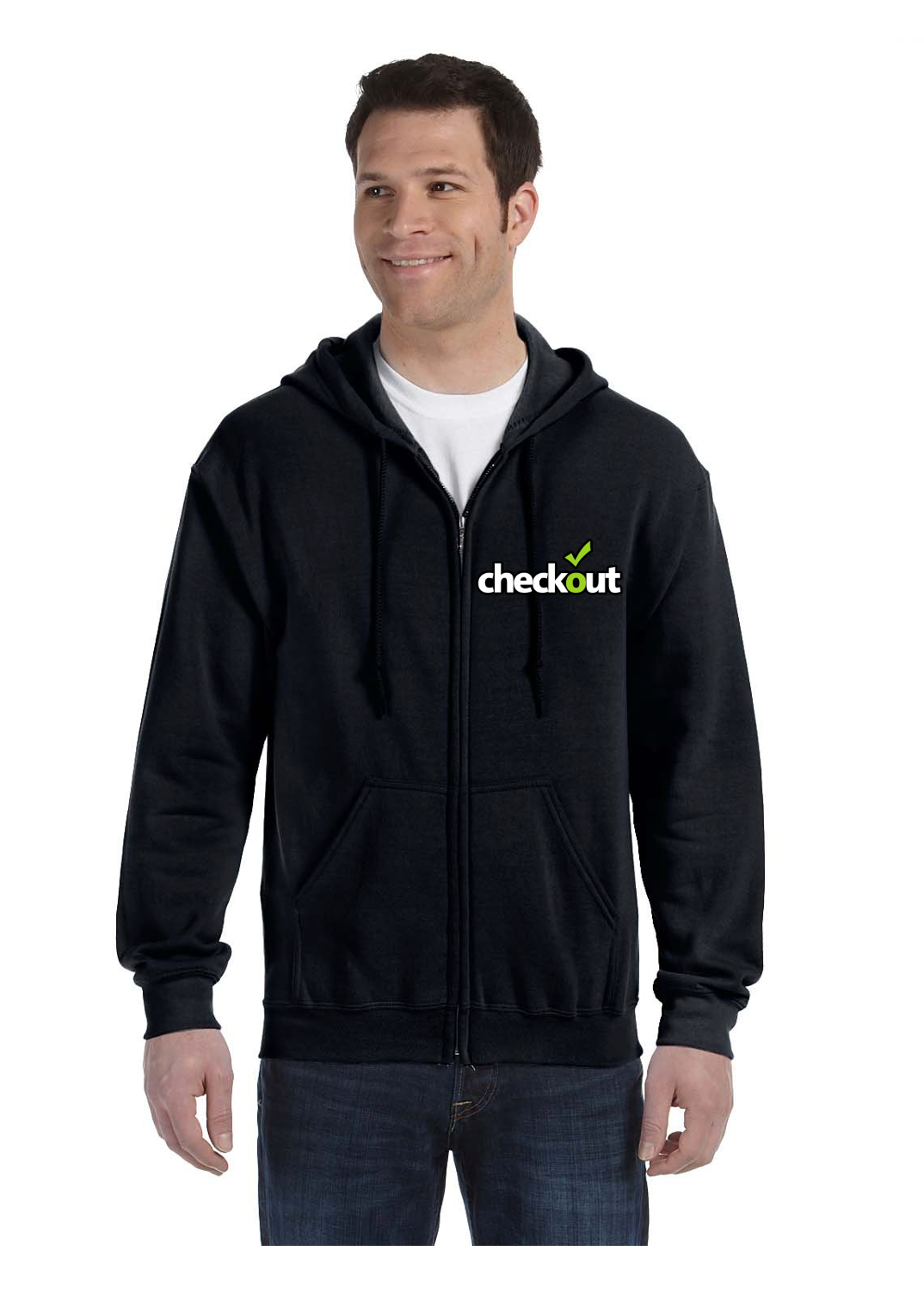 HOODIE FULL ZIP BLACK 2