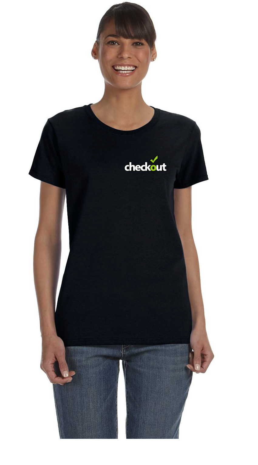 LADIES GILDEN TSHIRT BLACK